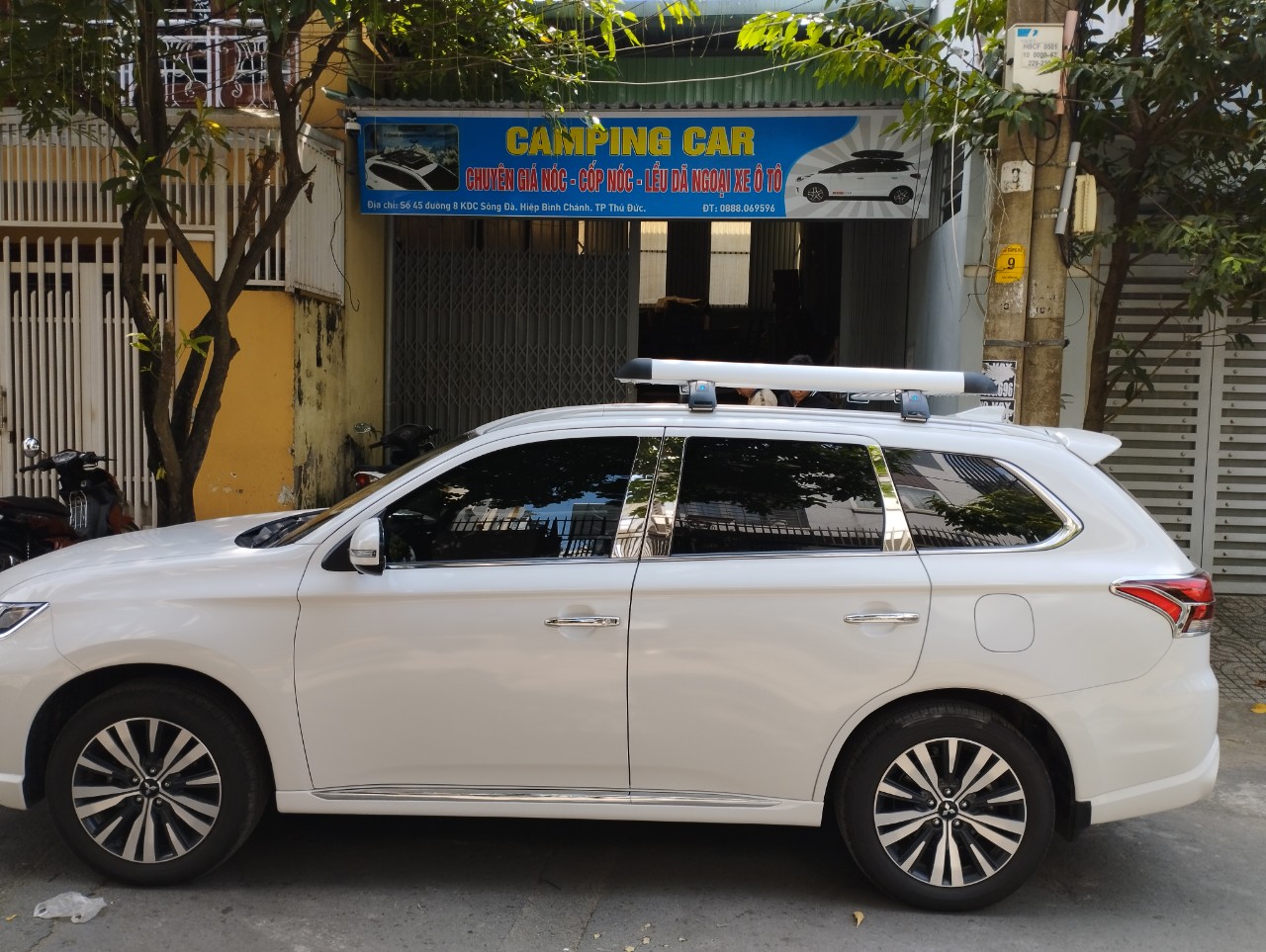 Baga mui xe ô tô Outlander mẫu 1 tầng Baga mui xe ô tô Outlander mẫu 1 tầng