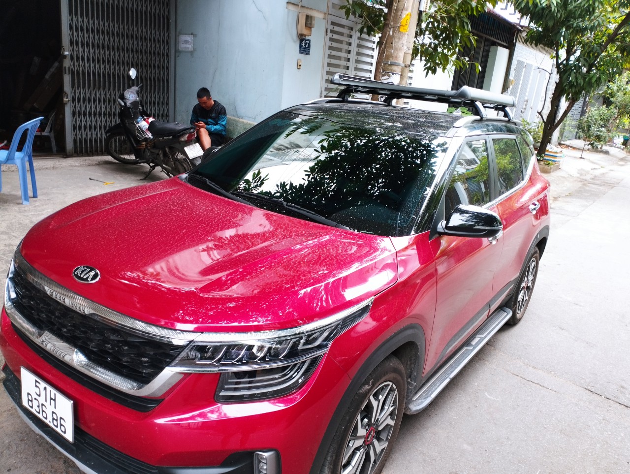 Giá nóc KIA Seltos mẫu 1 tầng